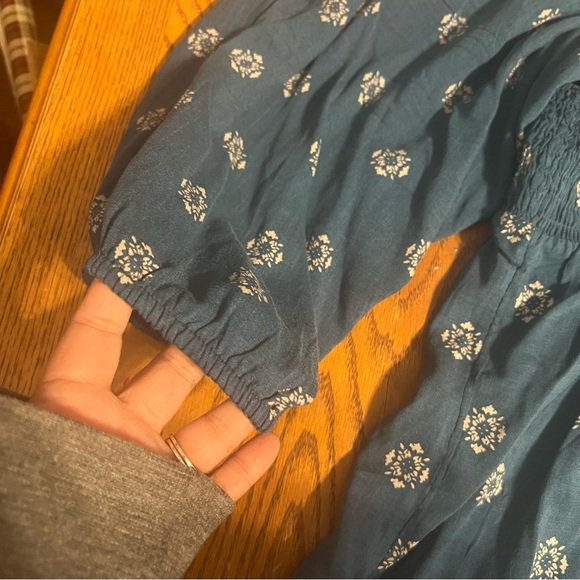 Torrid Women's Plus Babydoll Rayon Slub Smocked Button-Front Tunic Top 6X Boho - Picture 13 of 16